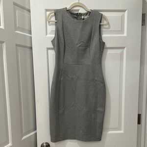 Calvin Klein Gray Sleeveless Sheath Midi Dress